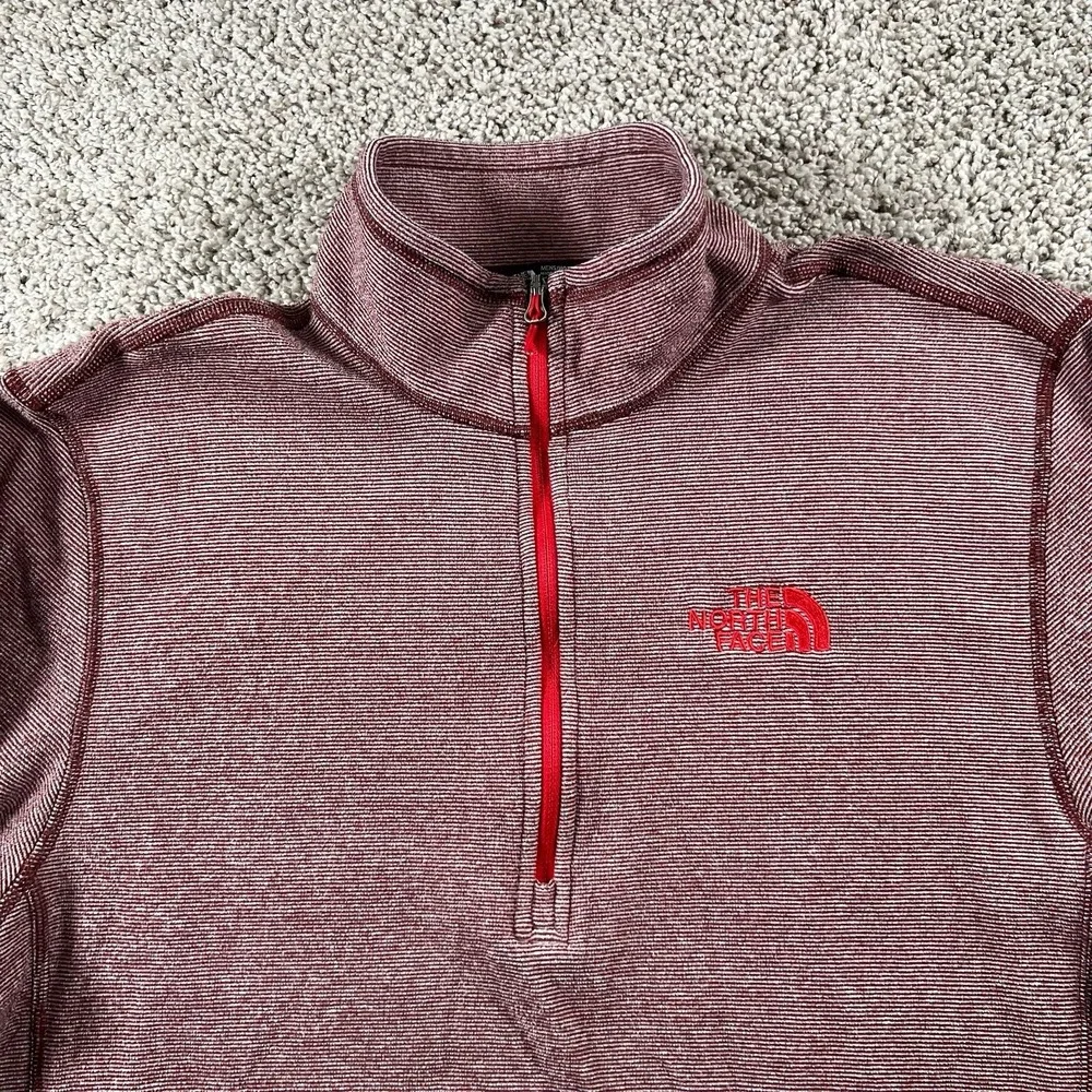 The North Face‎ Sweater Mens Small 1/4 Zip Pullover Sport Stretch Preppy Hiking